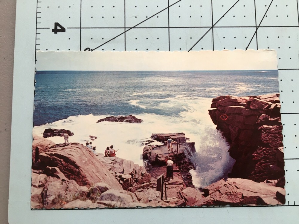 Vintage Thunder Hole Postcard - Acadia National Park near Bar Harbor Maine-image