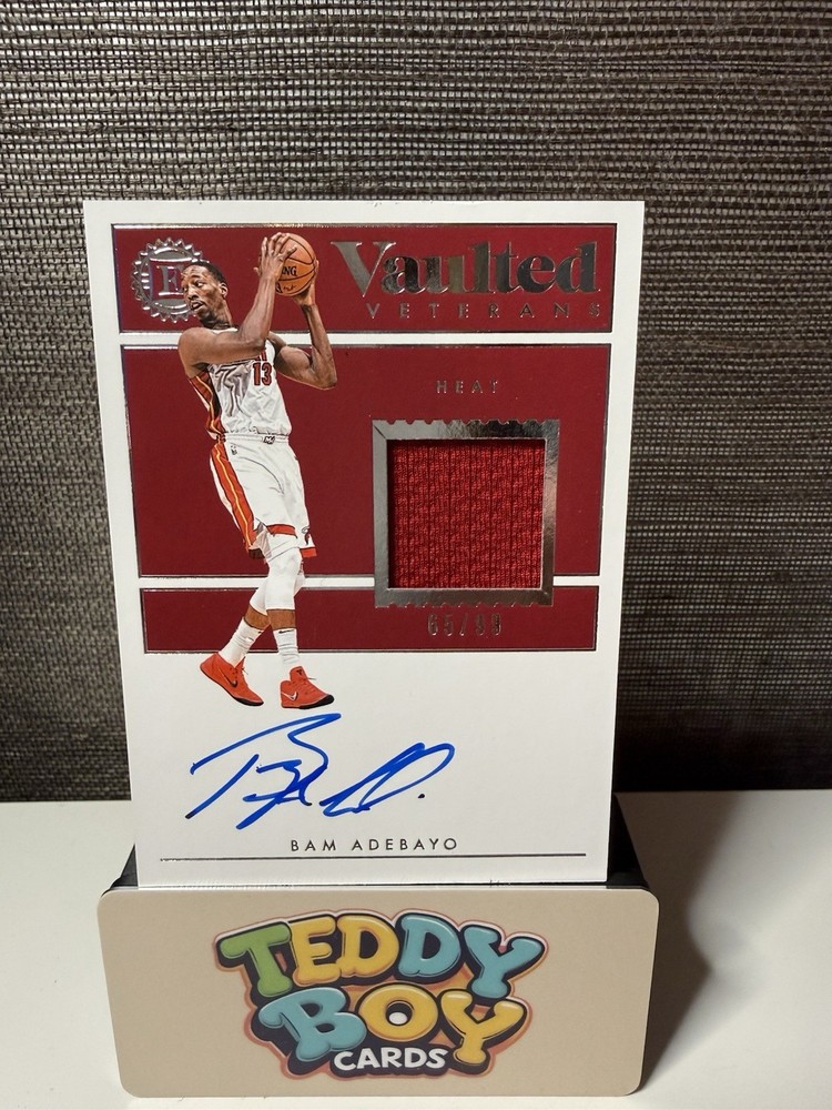 2018-19 Panini Encased Bam Adebayo Vaulted Veterans Patch On-Card Auto /99 Heat