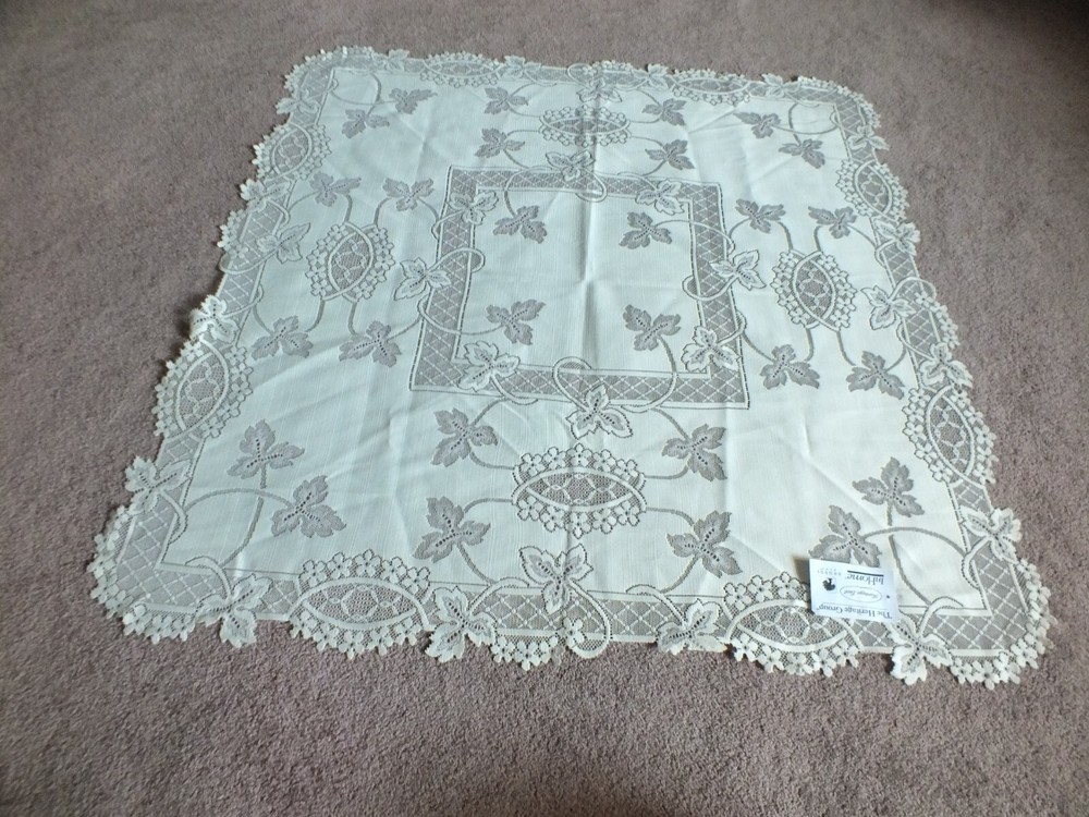 Beautiful Heritage Lace Doily Table Topper Off White Called Lin 36x36