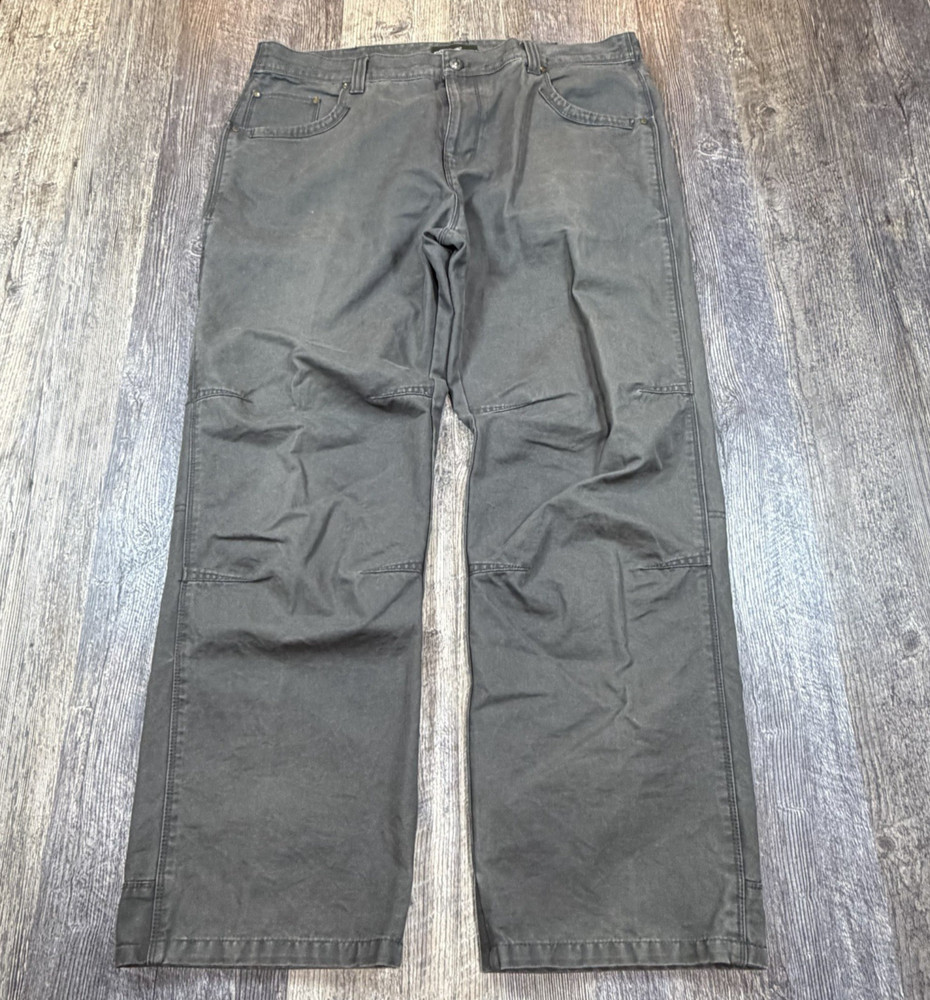 Eddie Bauer Outdoor Pants Mens 38x30 Gray Utility Cotton Canvas Workwear Hiking