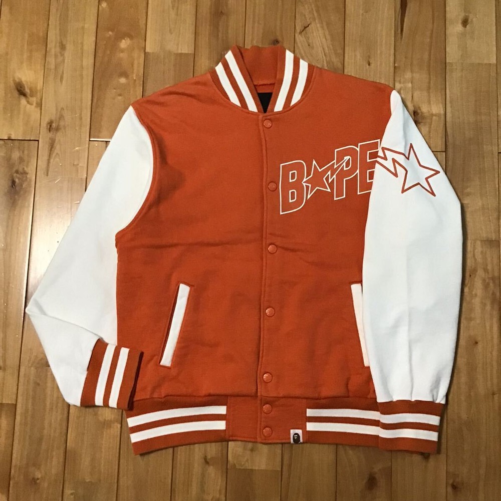 Bape Sta Logo Sweatshirt Jacket S Size A Bathing Ape Star Sweat Varsity