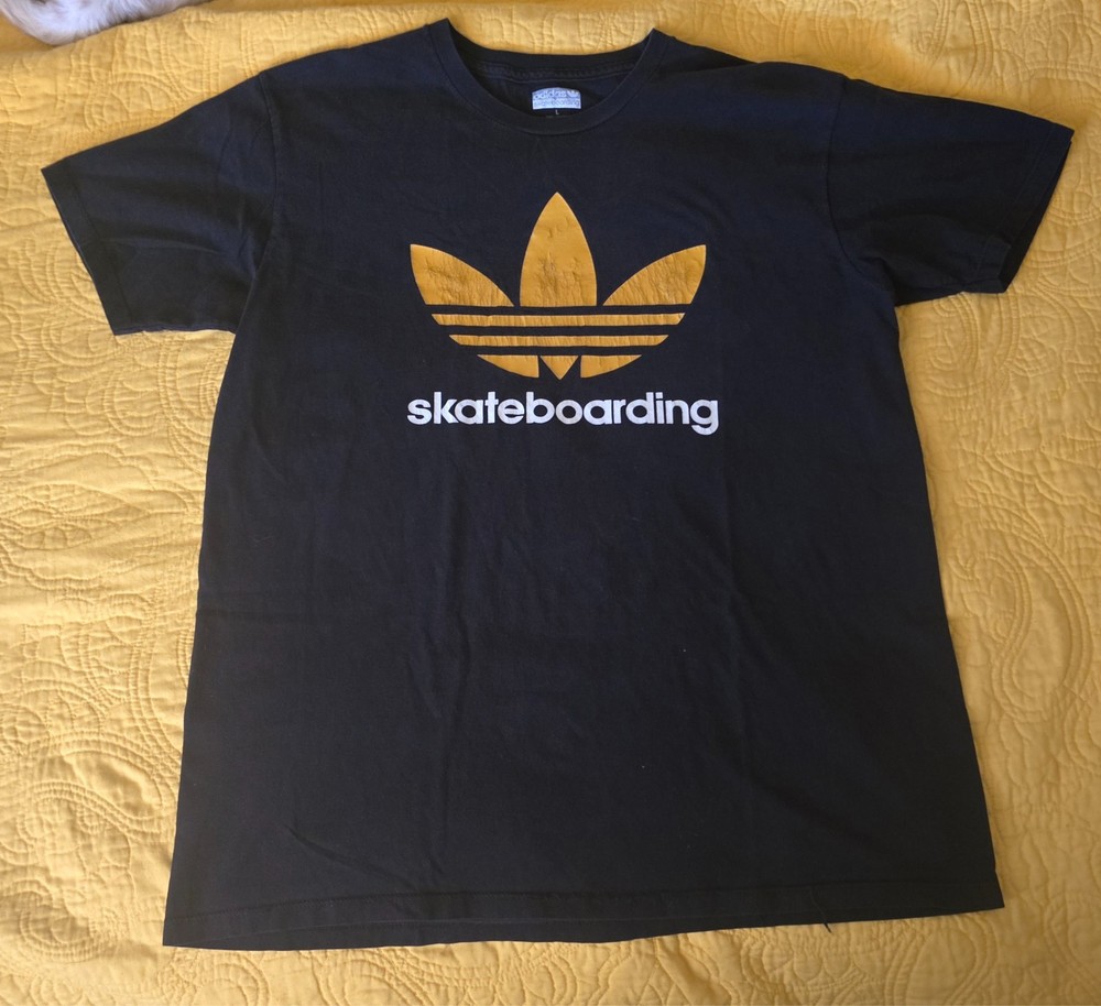 Adidas Skateboarding T Shirt 100% Cotton Navy Blue Mens Large