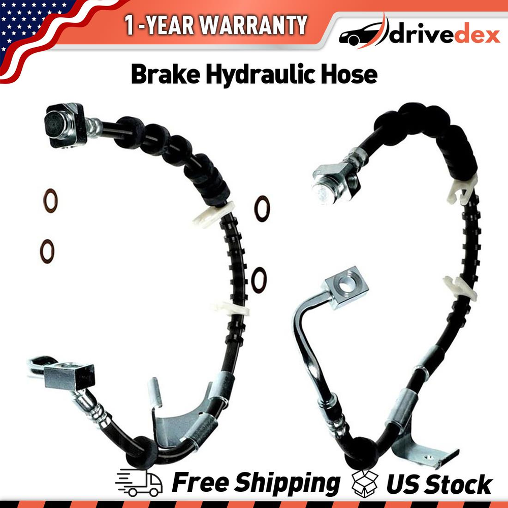 Front Brake Hydraulic Hose Sunsong 2PCS For Chrysler Pacifica 3.6L 2017-2018