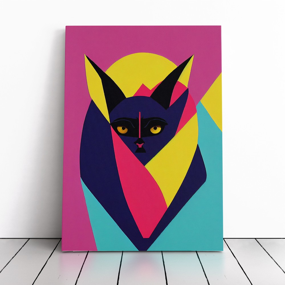 Bat Pop Art Canvas Wall Art Print Framed Picture Home Decor Living Room Bedroom
