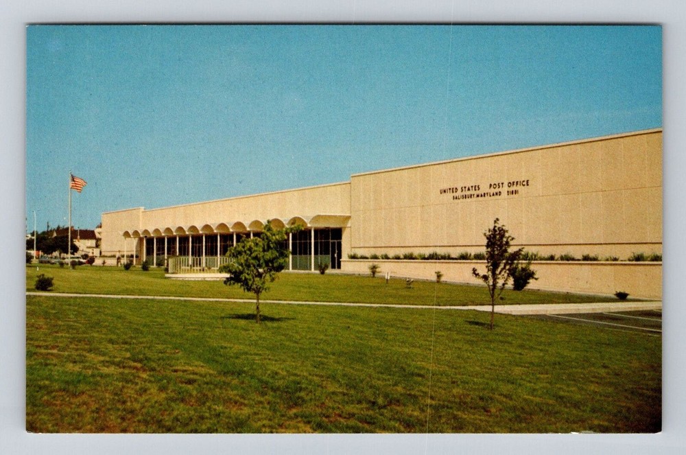 Salisbury MD-Maryland, United States Post Office, Antique Vintage Postcard