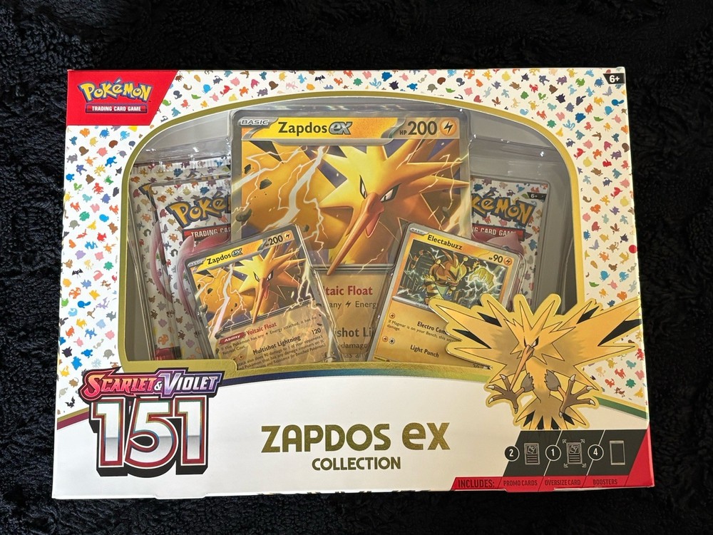 Pokemon TCG: Scarlet & Violet 151 Zapdos EX Collection Box New & Sealed