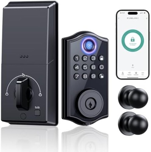 Smart Lock for Front Door with APP Control Fingerprint Keypad Deadbolt