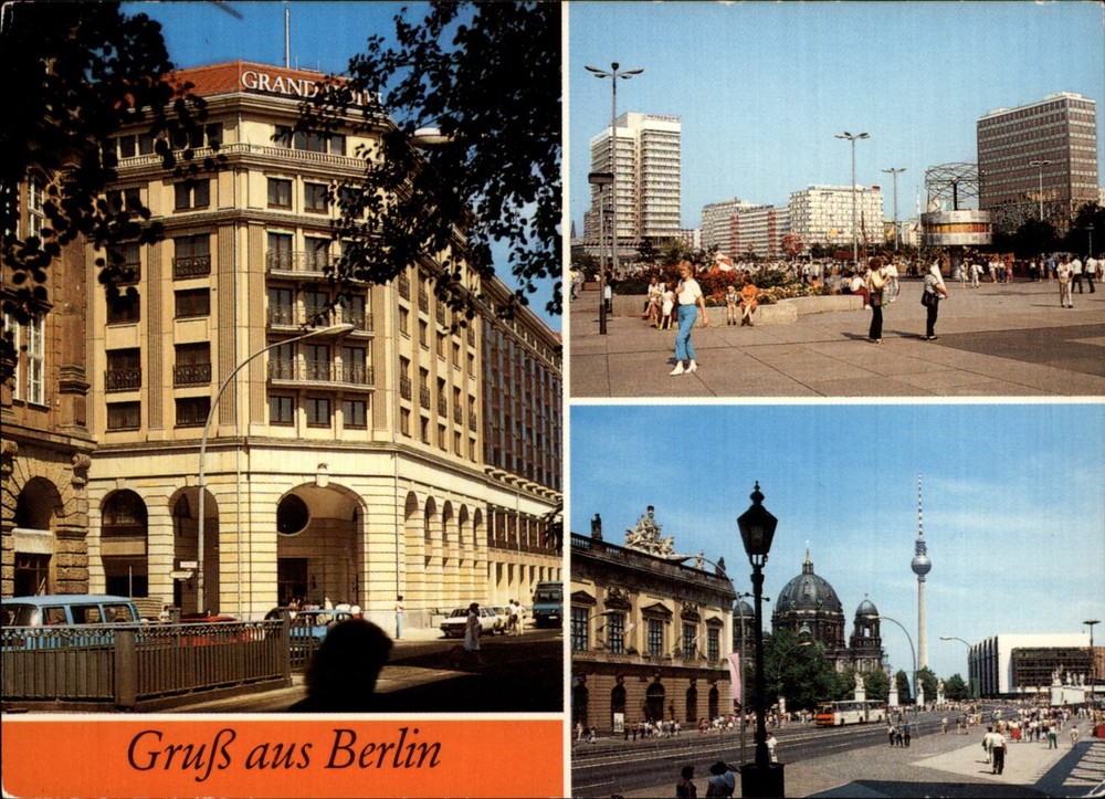 Gruss Aus Berlin Grandhotel Berlin East Germany vintage postcard r125