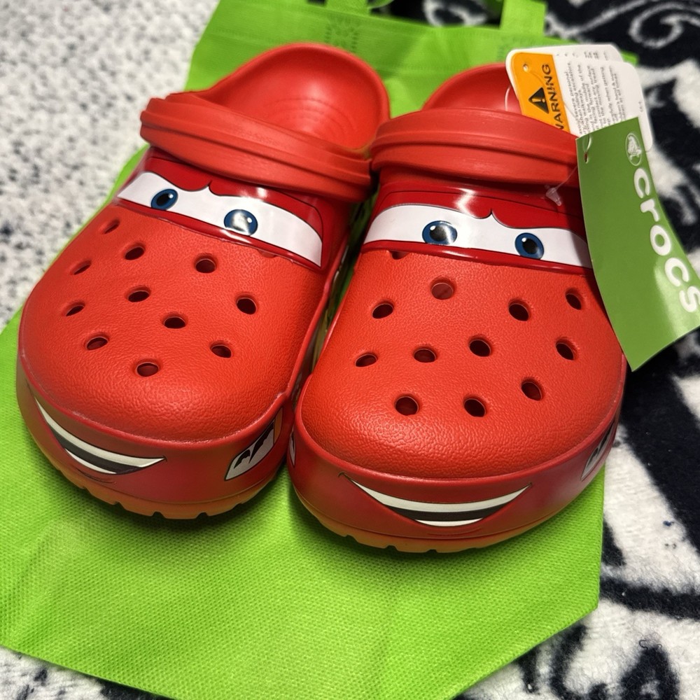 🏎️ Crocs Classic Clog Lightning McQueen 5 Mens 7 Women's Limited Edition.