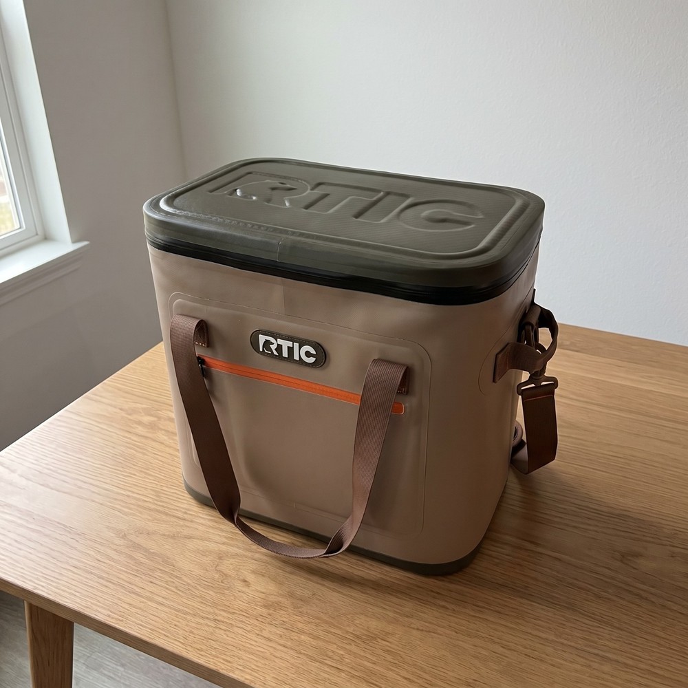 RTIC Outdoors Soft Pack Tan 20 Cans Soft Insulated Insulated drink carrier