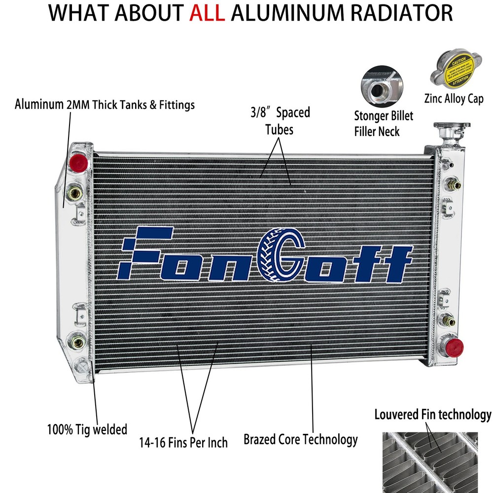 3 Row Aluminum Radiator For For 1988-2000 CHEVY C1500 2500 3500 5.0 5.7L V8 28