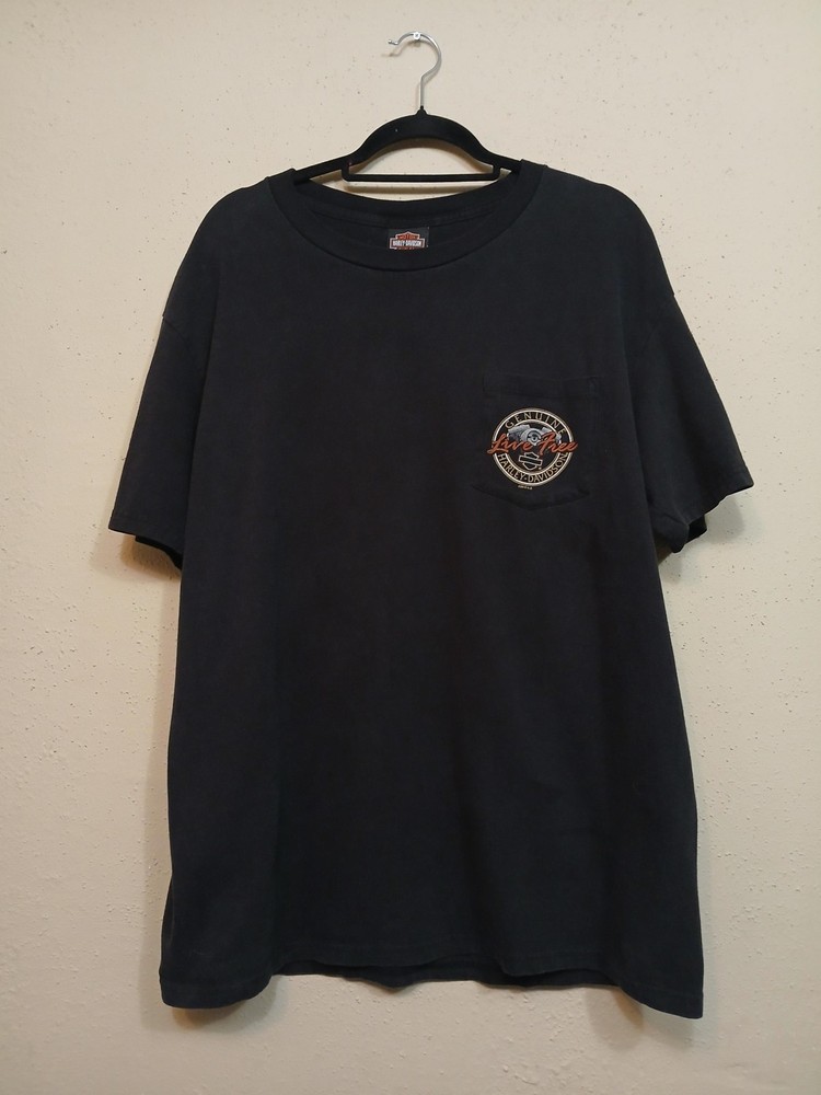Harley-Davidson Shirt Mens XL Black New Orleans Louisiana Flames Dealer Tee