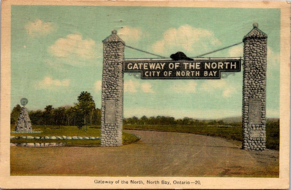 Dr Jim Stamps Postcard Gateway Of The North North Bay Ontario