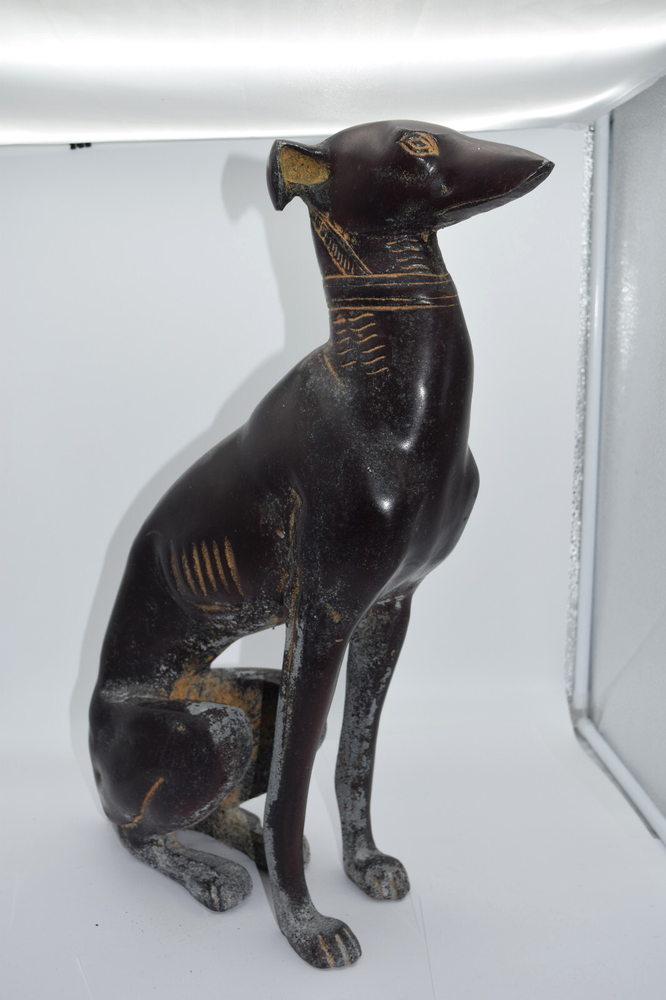 Large Cast Aluminum Greyhound Dog Statue Sculpture Figurine 21 Inches Tall