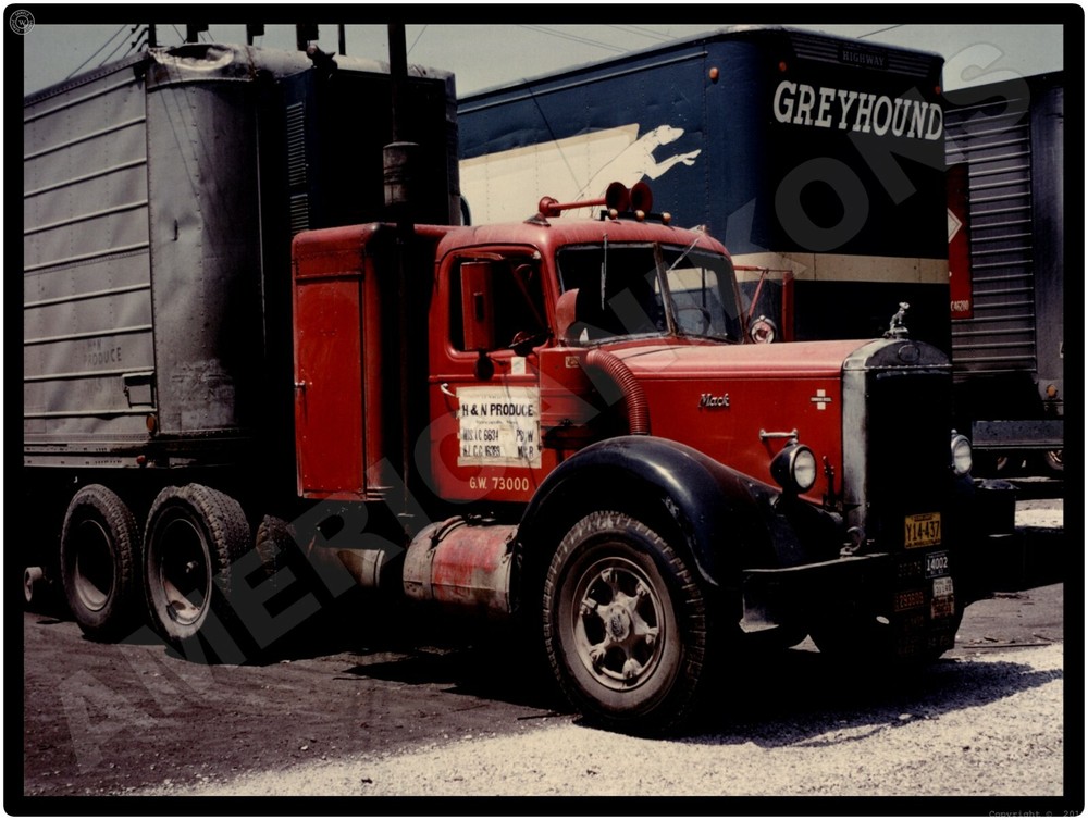 Mack Trucks New Metal Sign: 1964 H & N Produce Truck