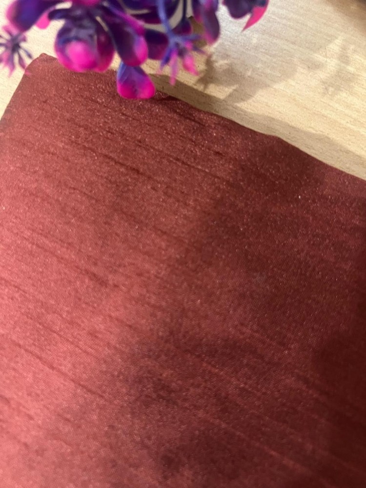 Maroon Raw Silk Dupioni Fabric -  upholstery craft fabric by the yard