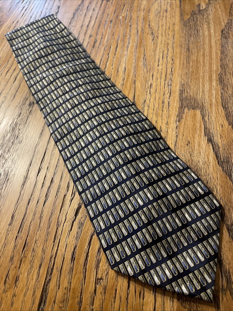 Vintage EUC Valerio Garati Silk Geometric Tie Men’s Necktie