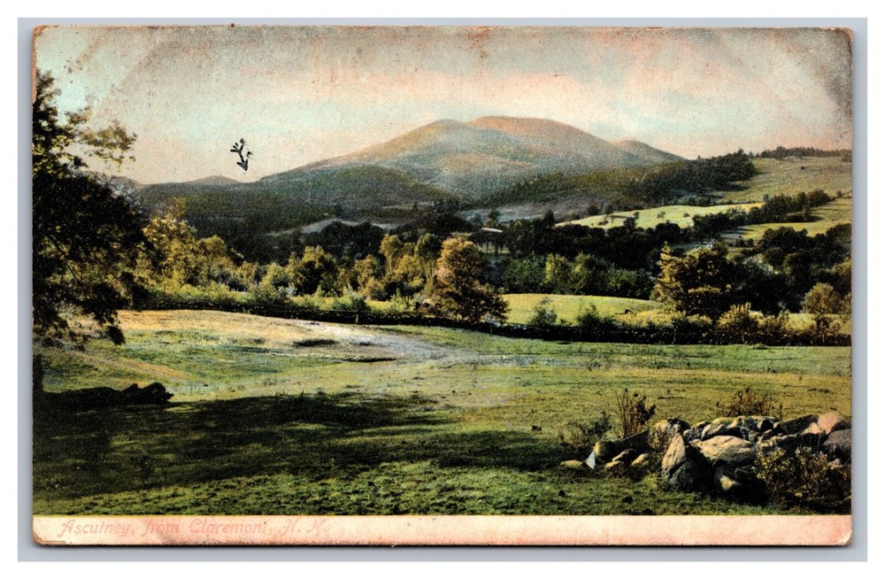Claremont, NH New Hampshire, to Ascutney, VT  Postcard Unposted 1912