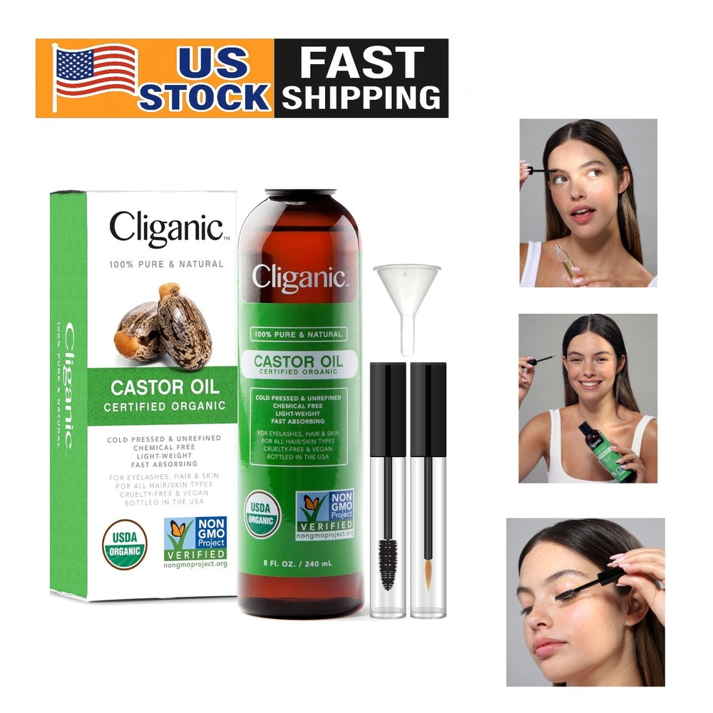 USDA Organic 8oz Castor Oil for Hair & Skin Care – Sustainably Sourced