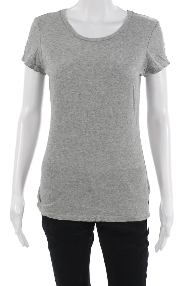 Standard James Perse Women Basic Gray Short Sleeve T Shirt Round Neck Size 2Free Shipping in US $100+ Orders | $6.95 Orders Below