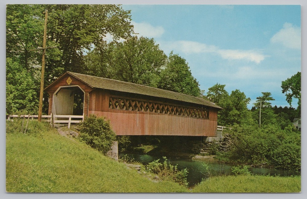 Bridge~Silk Road Bridge Bennington Vermont~Vintage Postcard