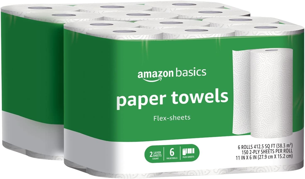 2-Ply Flex-Sheets Paper Towels 12 Rolls Equal 32 Regular Rolls Everyday Value