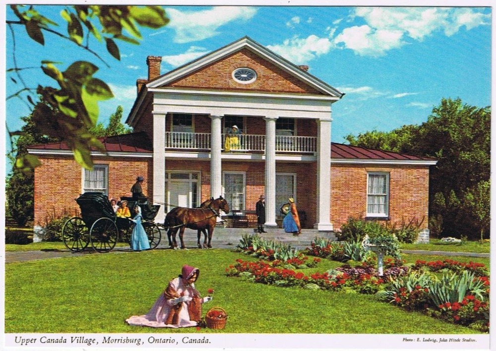 Postcard Upper Canada Village Crysler Hall Morrisburg Ontario