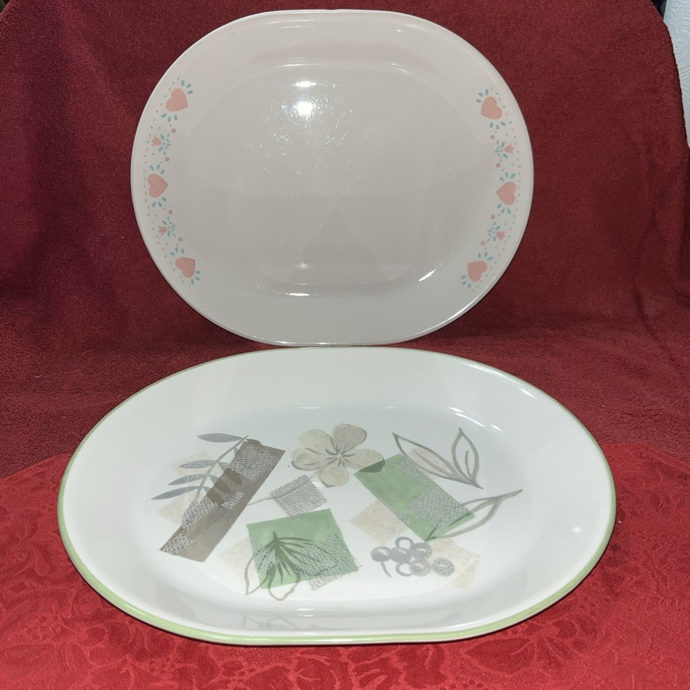 Corelle Serving Plates - 2 Plate Set - Collectible Dish