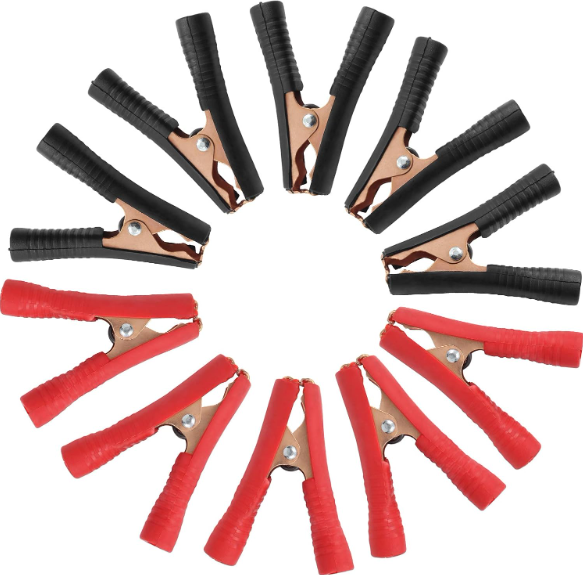 Heavy Duty 10Pcs Battery Jumper Cable Clamps with Alligator Electrical Clips