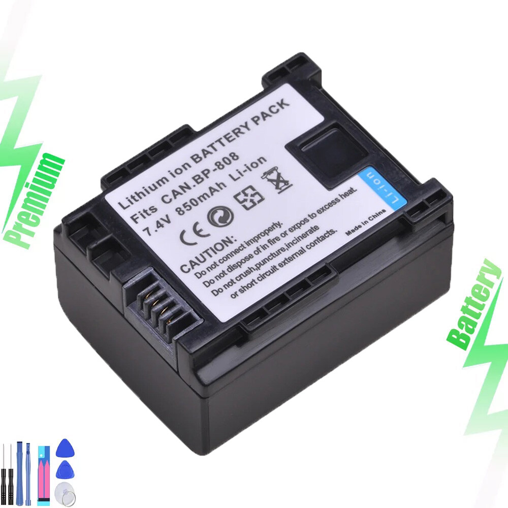 1x 850mah Battery for Canon BP-808 VIXIA HF S100 S200 HF10 HF11 HF20 HF21 HF100