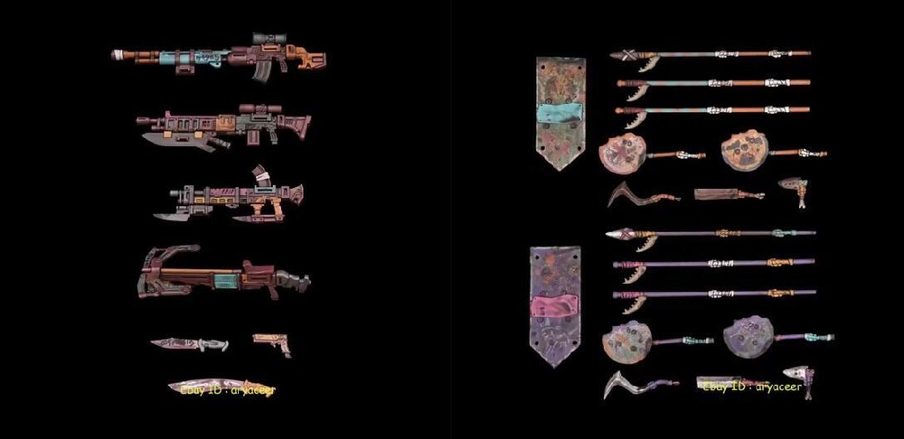 Acid Rain World FAV-AP16+17 Soil Ghost Hidden Sands Weapon Set A+B In Stock-image