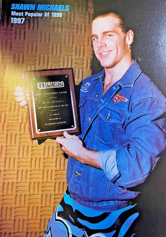 Magazine Illustration Pro Wrestler Shawn Michaels Most Popular of 1996