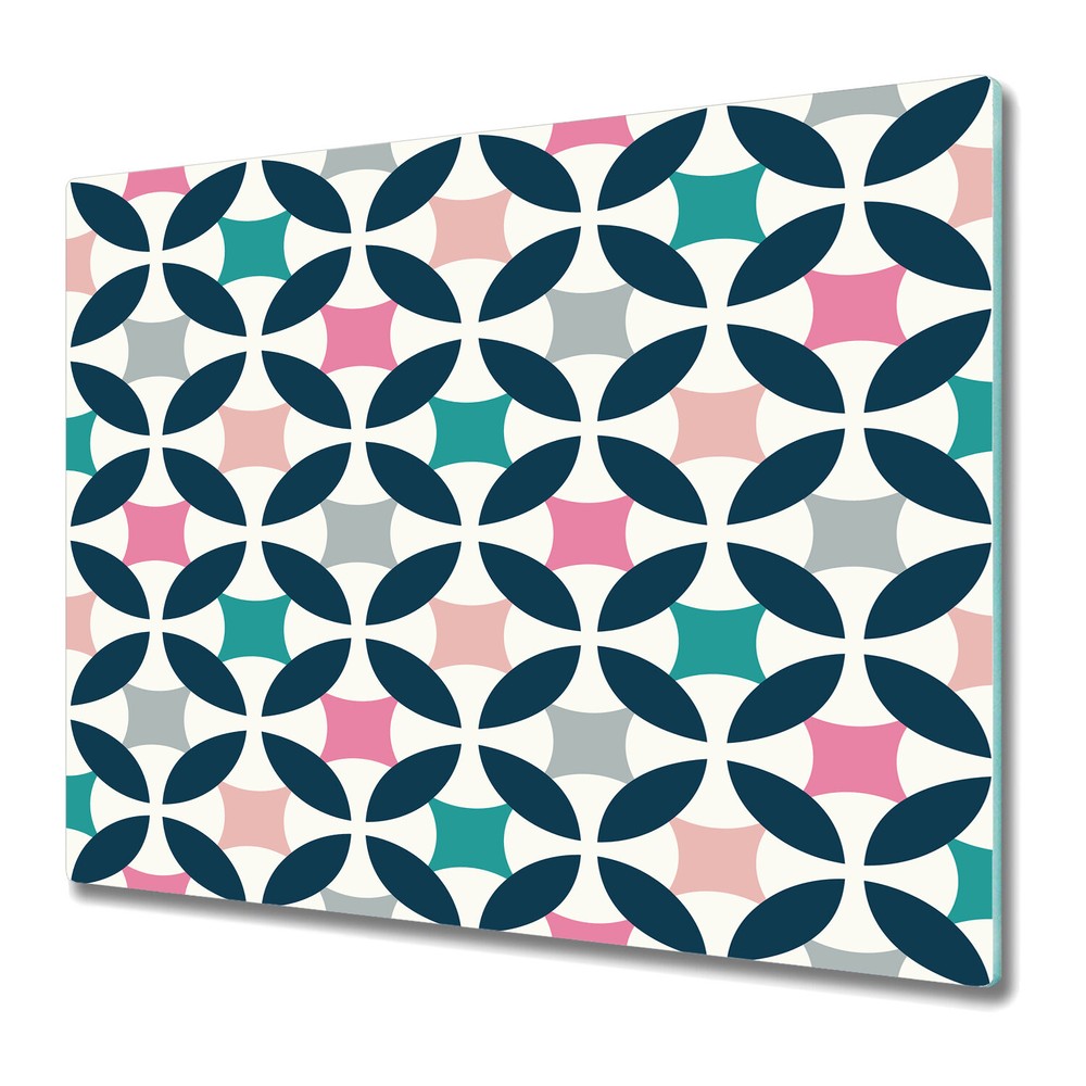 Serving Chopping Board Glass Cover Pastel Retro Simple Scandinavian 60x52