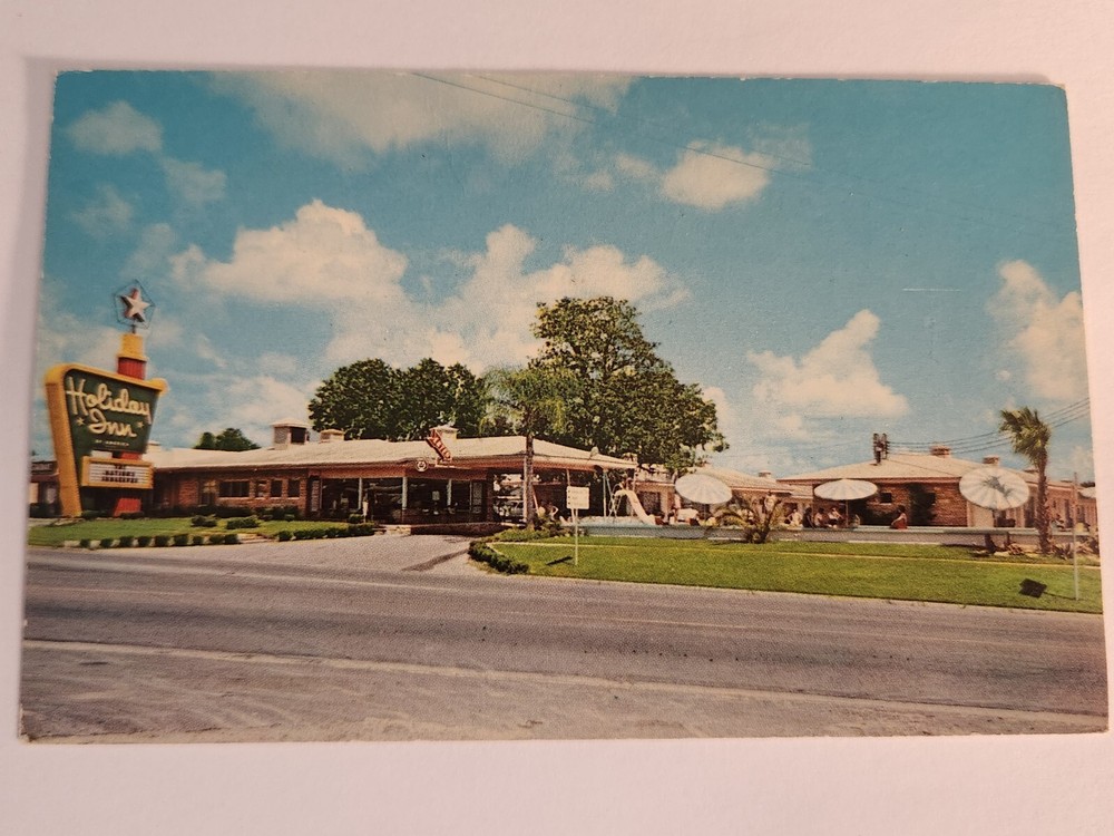 NOS HOLIDAY INN HOTEL Williston Florida Vtg Postcard Unposted NEW Pool Swimming