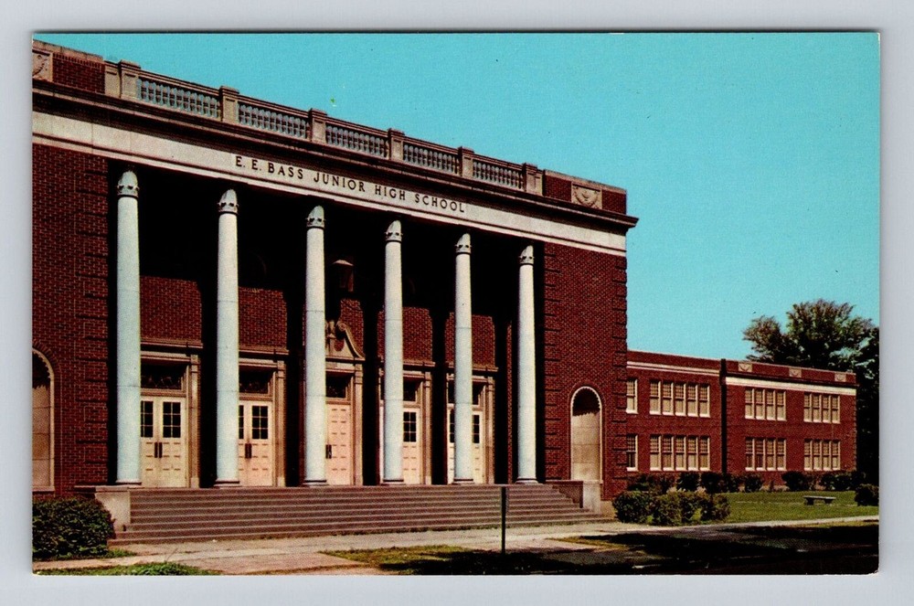 Greenville MS-Mississippi, E.E Bass Junior High School, Antique Vintage Postcard