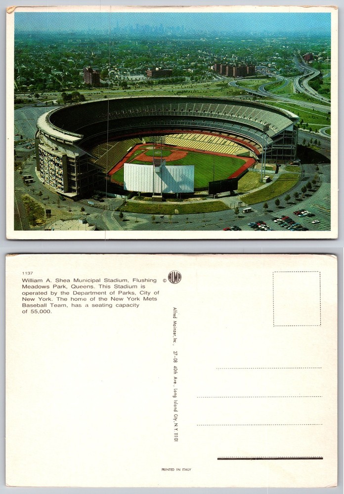 Continental William A Shea Municipal Stadium Postcard