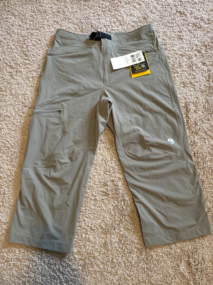Mountain Hardwear Silcox Climbing Bouldering 3/4 Pants Men's Small Olive Green