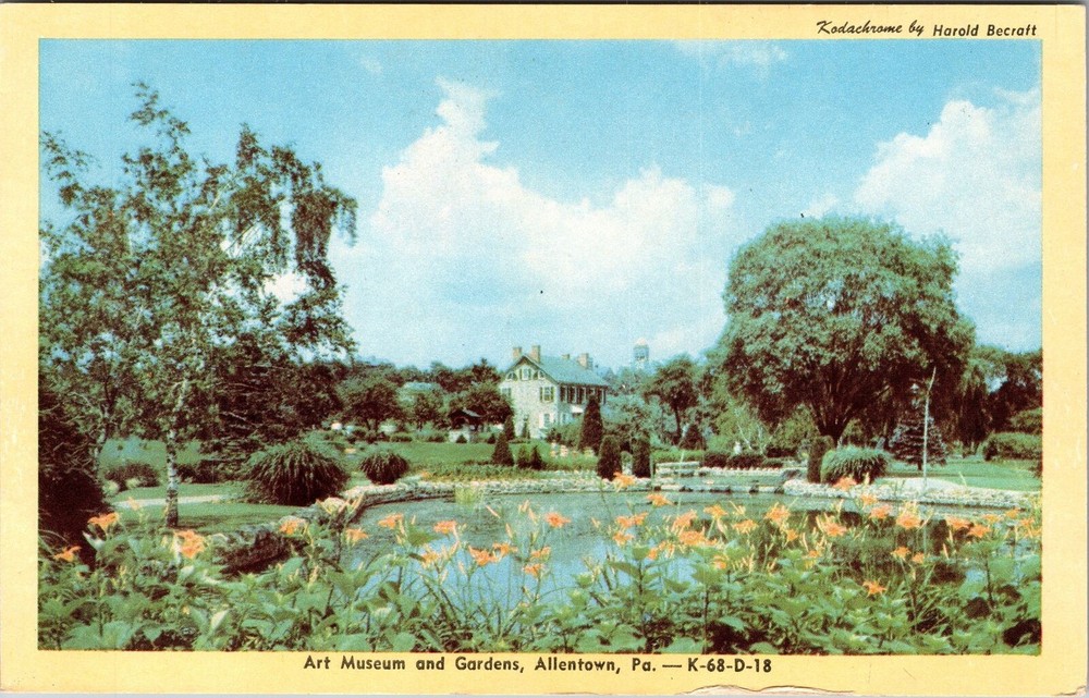 Allentown PA-Pennsylvania, Art Museum And Gardens, Vintage Postcard