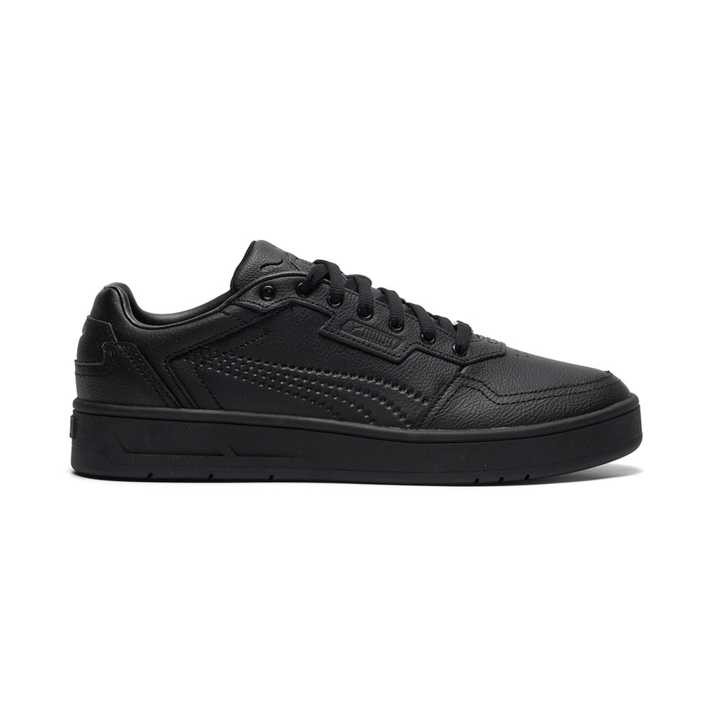 PUMA Court Classic Lux Lace Up  Mens Black Sneakers Casual Shoes 39501915