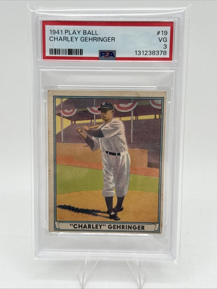 1941 Play Ball Charley Gehringer #19 PSA 3 Detroit Tigers