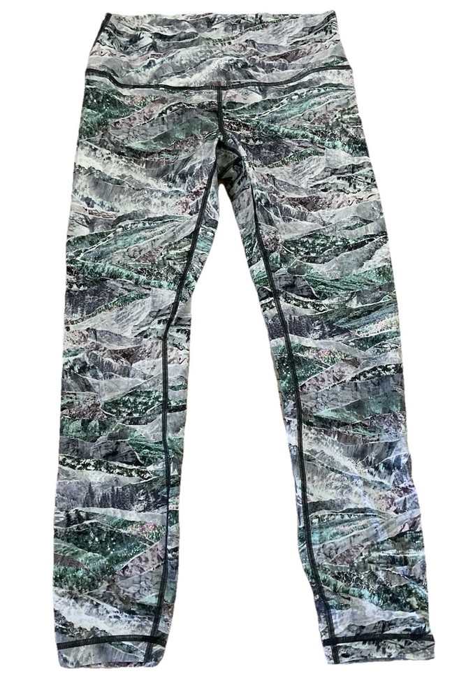 Abstract Print Lululemon Yoga Leggings Size 8 Women's Athletic Wear-image
