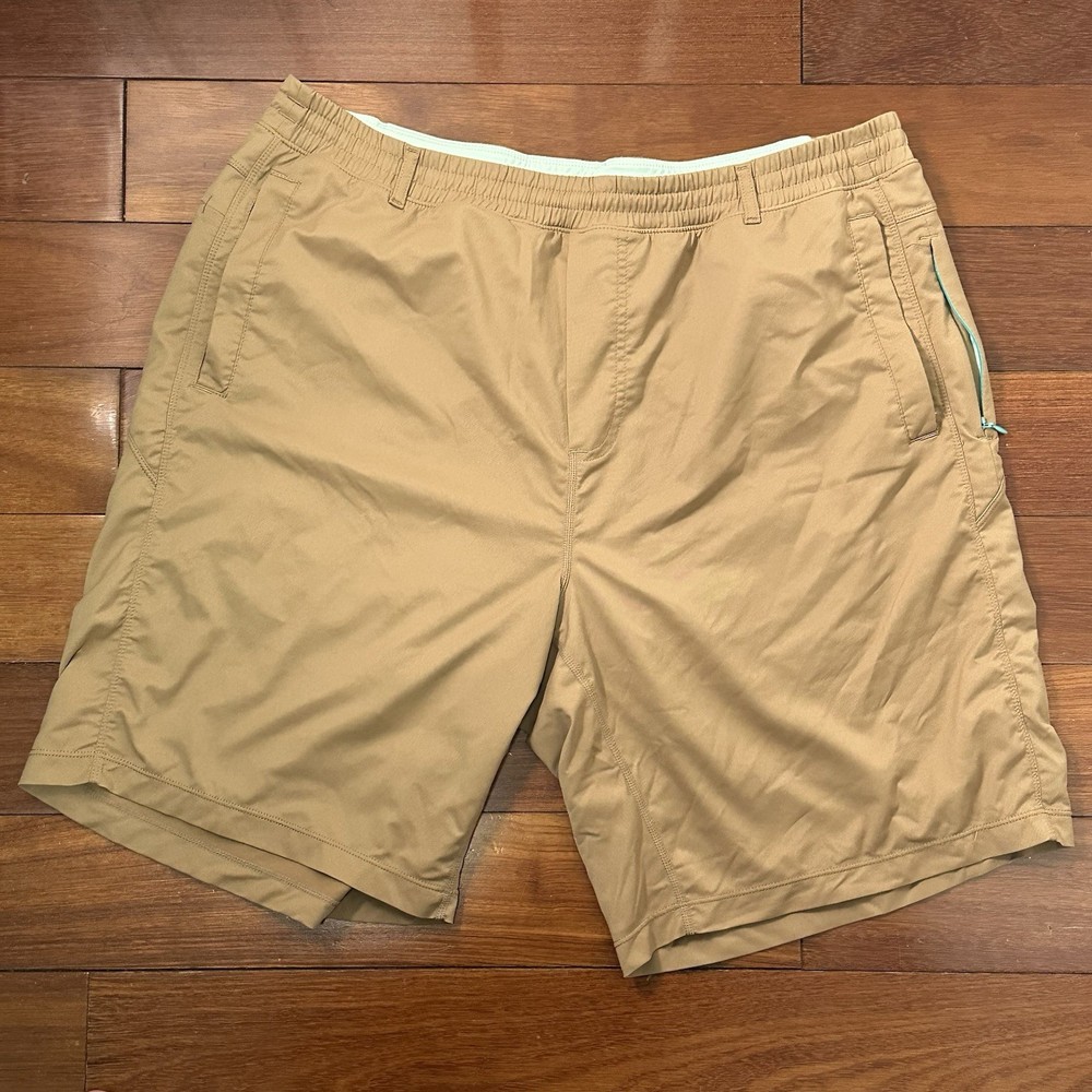 Birddogs Shorts XXL Brown BoomStick Green Lined Athletic Swim Casual Golf