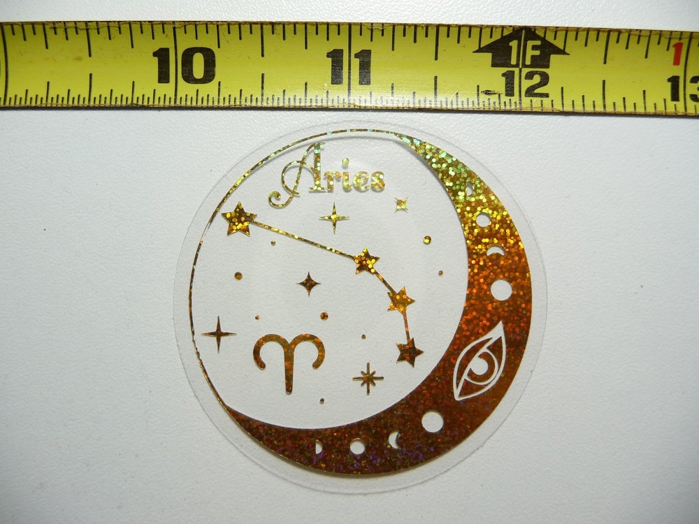 Holographic Aries Zodiac Sticker Decal Horoscope Birth Sign