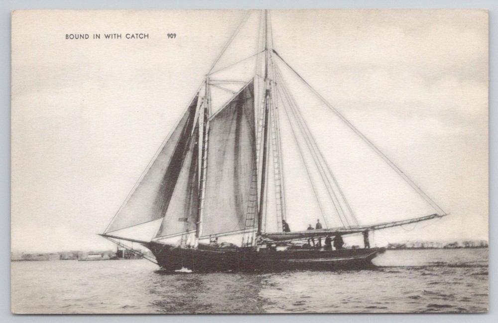 Vintage Boston Schooner Sailboat 
