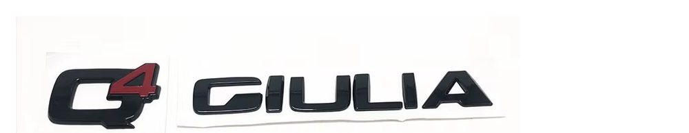Car metal tail letter decorative sticker For Alfa Romeo Q4 Giulia