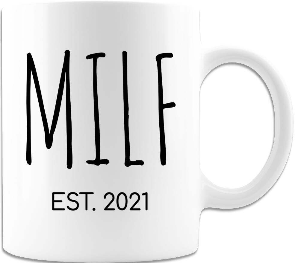 Milf Est 2021 White Coffee Mug Premium Quality Gift Idea Valentines Gift