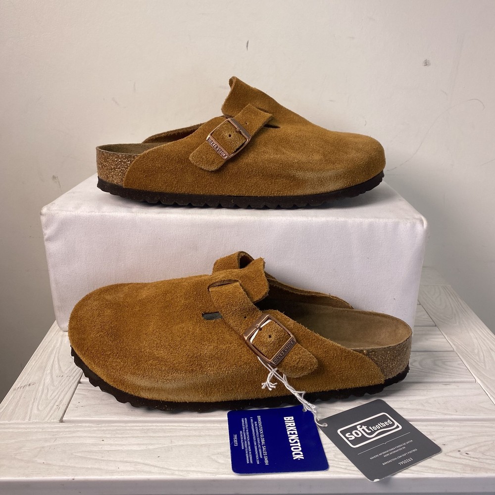 Birkenstock Unisex Size M6 W8 EU 39 Boston BS Clogs Mink Suede Soft Footbed