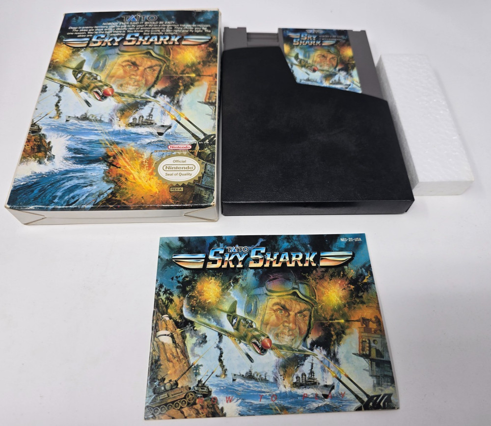 Sky Shark Nintendo NES Authentic Complete CIB Tested