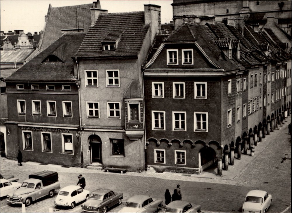 RPPC Old Market Square Poznan Poland vintage postcard d902
