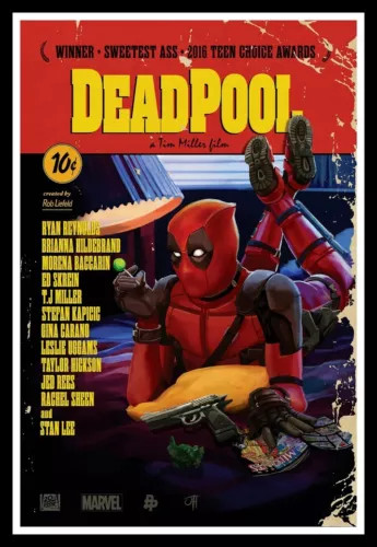 Deadpool Pulp Fiction Movie Poster Print & Unframed Prints
